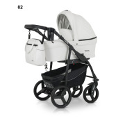 Verdi Travel col.02  eko āda (pelēks) Bērnu universālie rati 3in1